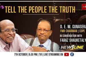 NewslineSL - Tell the People the Truth - D.E.W. Gunasekara - 2022.10.07