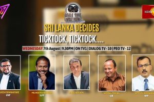 Face The Nation.SRI LANKA DECIDES. Ticktock, Ticktock...August 7 at 9:30 pm