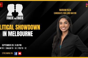 Political Showdown in Melbourne. Mariam Riza, Candidate for Lord Mayor, on FACE TO FACE