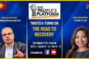 Twists & Turns On The Road To Recovery. Murtaza Jafferjee, Chairman Advocata Institute,