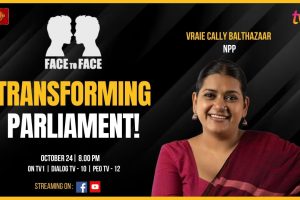 Transforming Parliament! Vraie Cally Balthazaar NPP on FACE TO FACE. Thursday October 24th at 8 p.m.