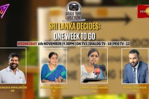Sri Lanka Decides: One Week To Go. Face The Nation - Nov. 6, at 9:30 pm.
